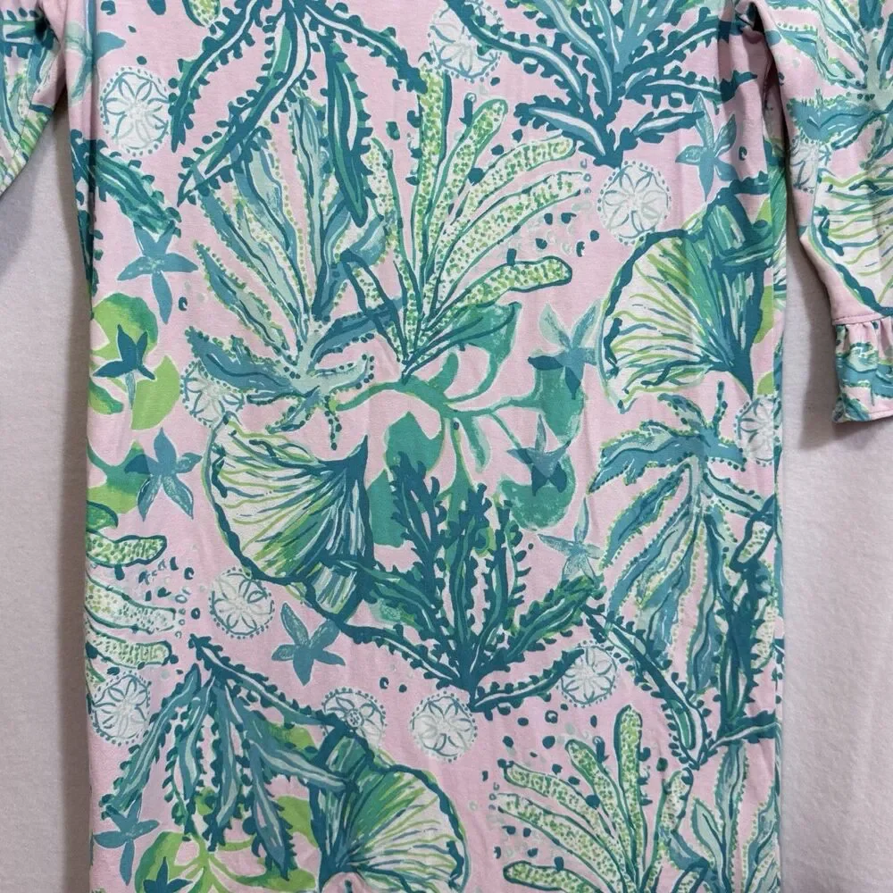 Lilly Pulitzer UPF 50 Mandevilla Baby Hip Nautic Mini Sophie Ruffle Dress Girl L